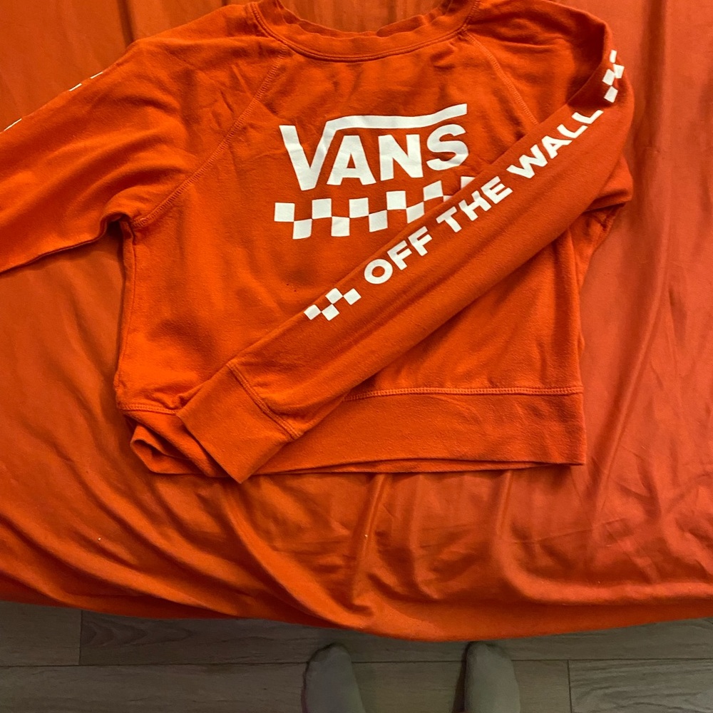 Red vans crewneck sweatshirt